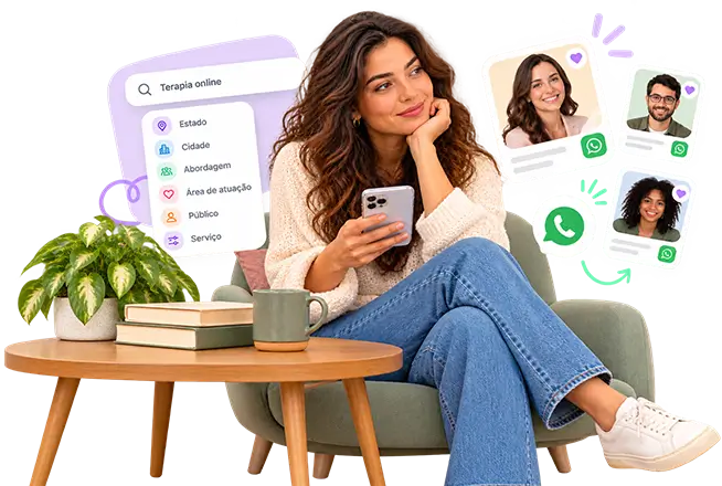 Encontre psicólogos para terapia online